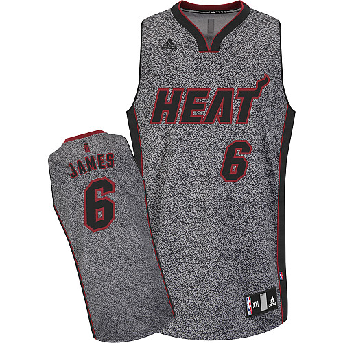  NBA Miami Heat 6 LeBron James Static Fashion Swingman Jersey